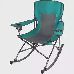 You do not have to worry about storage since this Ozark Trail rocking camp chair folds easily. It includes a carrying...