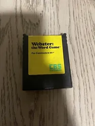 Experience the classic puzzle game, Webster the Word Game, on your Commodore 64 console. This cartridge, created by CBS...