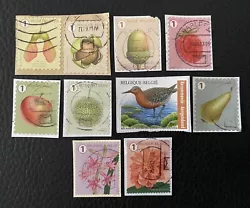 Lot de 10 timbres de Belgique.