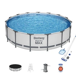 The Bestway Deluxe Swimming Pool Cleaning Kit is a great addition to any above ground pool or pool maintenance set. The...