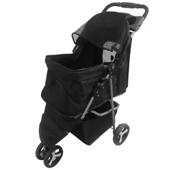 Lightweight & Compact: The pet stroller can be easily folded, for easy storage and a car trunk,it does not take up...