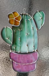 This is for a new  barrel cactus suncatcher. It measures 4 3/4 wide by 5 3/4 high.   There is a wire loop for...
