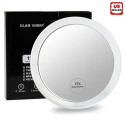 TheGlam Hobby 15X Magnifying Suction Cup Mirror is the BEST Suction Cup Mounted MIRROR for your bathroom or travel The...