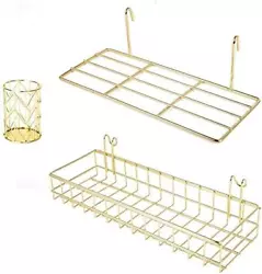BULYZER Grid Wall Shelves Basket with Hooks,Bookshelf,Display Shelf for Wall Grid Panel,Wall Mount Organizer and...