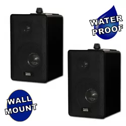 Acoustic Audio by Goldwood 251B Outdoor Mountable Wired 2 Speaker Set. Acoustic Audio. CL3 or Raw Speaker Wire to...