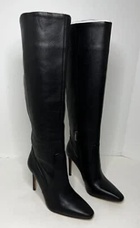 Brand new - Beautiful Vince Camuto over-the-knee tall black leather boots/heels w/ original box! Women’s size 7 US....