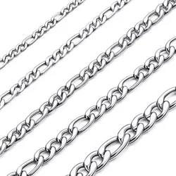 It will not hurt your skin and is suitable for wear. 1x Figaro Link Chain. Stronger Chain Necklace- The material of...