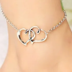 1 x Silver Plated Double Heart Anklet. Mild dish soap and water. In a small bowl mix soap and warm water. With a soft...