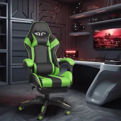 This reclining gaming chair boasts an array of adjustable features, catering to your comfort needs. A retractable...