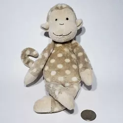 Little Jellycat Monty Monkey Polka Dot Rattle 9