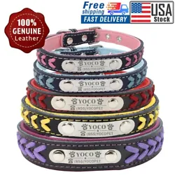 Pet Dog Collars Customized for Small Large Dogs. Soft suede leather inserted,make your pet looks more fashion and...