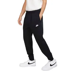 Nike graphic and Swoosh logo. Elastic waistband with built-in drawcord for an adjustable fit. Tapered leg construction...