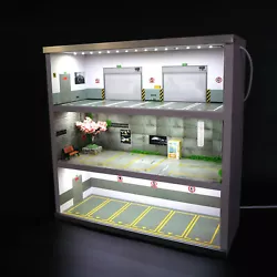 1/64 DIY Car parking lot scene garage Car model display cabinet Ferrari garage. 1 1:64 Parking space model display...