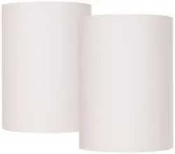 White Cotton Set of 2 Tall Drum Lamp Shades 8x8x11 (Spider). The correct size harp and a finial are included free with...