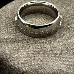 Stainless Steel & Crystal Statement Ring sz 8 ~ w Gift Box ~ Be True To You!Ring says “Be true to you hope...
