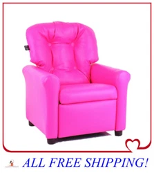 The Crew Furniture Traditional Kids Recliner Chair Faux Leather was designed especially for little kids. Thats why they...