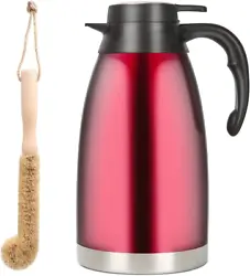 Coffee carafe has a capacity of 68 oz(2 liters). for a coffee, tea or hot chocolate fan, having a drink dispenser is...