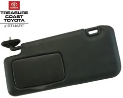 Location: Drivers side Front Visor. 2013-2016 Scion FR-S. All Parts Sold from Treasure Coast Toyota Have a 1 Year...