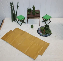 Light played with condition for all. Includes 2 sleeping bags, several boat oars, table with legs (one leg is a...
