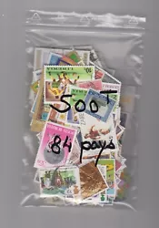 500 timbres décollés grands formats du Monde.