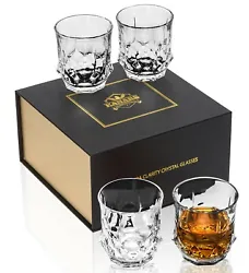 • Perfect for your whiskey, scotch, cocktail, Irish whisky and bourbon. 4 x Whisky Glass. Old Fashioned Whiskey Glass...