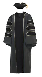 • Premium doctoral gown set for college doctoral students, classrooms, professors or school graduations. Tam Features...