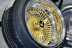 LOOKING FOR THAT 90S 15×10 LOOK IN 24KT GOLD??. SPOKE COUNT : 100. SPOKE STYLE : STRAIGHT. FOUR (4) 15×10 WHEELS WITH...