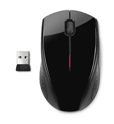 HP Wireless Mouse X3000 with Laser Sensor (Black). Stylish, attractive design: The sleek and modern x3000 adds an...