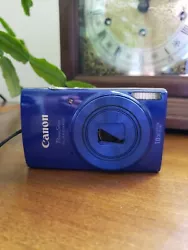Canon PowerShot ELPH 190 IS 20 mp Digital Camera 10x Zoom Blue Pocket Small READ.  Nice camera. This comes with a...