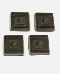Shepherd Hardware 9076 2-Inch Square Rubber Furniture Cups, 4-Pack Brown.