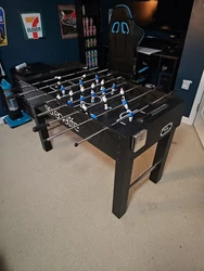 Only used once. Table comes with 10 miniature soccer balls. Local pickup only