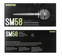 The legendary SHURE SM58S handheld professional microphone highlights the warmth and clarity of lead and backing...