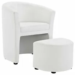 Is a streamlined modern arm chair padded with dense foam and finely upholstered for a soft ambiance throughout....