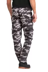 Colors Available: Jungle Camo, Grey Camo, Olive Camo & Charcoal Camo. - 100% Cotton BDU/Military Style Camouflage Cargo...