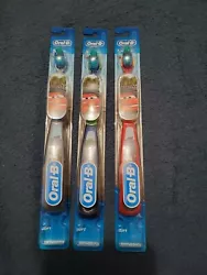 3× New Oral-B Stages Disney Pixar Cars Toothbrush (Color/Style may vary).
