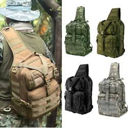 ✅Military MOLLE System. Zippers are solid and well stiched,very smooth to use. Type: Tactical Sling Bag. 1x Tactical...