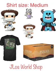 Funko Pop! Pixar Halloween Collectors Box Mummy Woody Sully Tee MED Disney Pin. The box you get is never opened the...