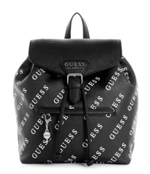 GUESS Women’s Luella Backpack Logo Guess Black. For the everyday outing. Carry along this faux-leather backpack...