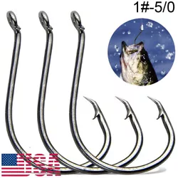 Quantity: 100pcs. Circle fishing hooks feature smooth circle closed eye, tough shank, unobstructed barb and sharp tip,...