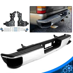 For Chevy Silverado & GMC Sierra 15002014 - 2018. 1 x Rear Bumper with Mounting Hardware. This bumper protects your car...