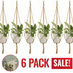Made of high quality hemp rope, firm and durable. Fit for a variety of flower pot shapes and sizes, easy to hang.