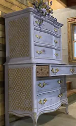 Hand Painted In Chalk Paint Tall French Provincial Dresser.this 6 drawer chest of drawers Hand Painted in a custom...