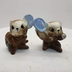 Squirrels With Tennis Rackets Salt And Pepper Shakers Vintage. These cute little guys are are ready for a game. They...