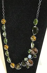 Large Green & Amber Color Stones. We try very hard to show any imperfections. Let us know if you need any specific...