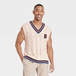 Old-school inspirations are made new again in the Houston White Tennis Vest Sweater, faithful to preppy originals in...