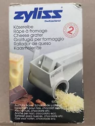 ZYLISS Switzerland Rotary Cheese Grater. Used-Good Original box