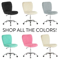 The Faux Fur Task Chair is super cool. The Faux Fur Task Chair has adjustable heights, making them ideal for use in...