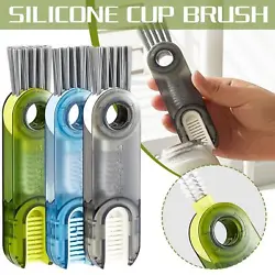 2.U-shaped silicone cup mouth brush, clean stubborn stains around the cup mouth, soft and dense U-shaped silicone...
