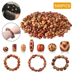 💖Unique appearance: colorful bulk wooden beads, with light-colored and dyed pattern design, used for handicrafts...