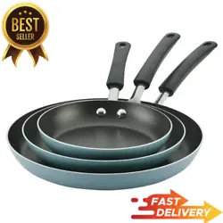 Oven safe to 350°F, the skillets are constructed from heavy-duty aluminum that heats quickly and evenly, reducing hot...